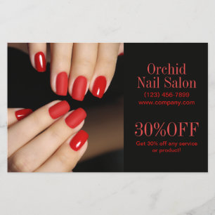 Trendy Aesthetician SPA Nail Salon Price Lists Flyer