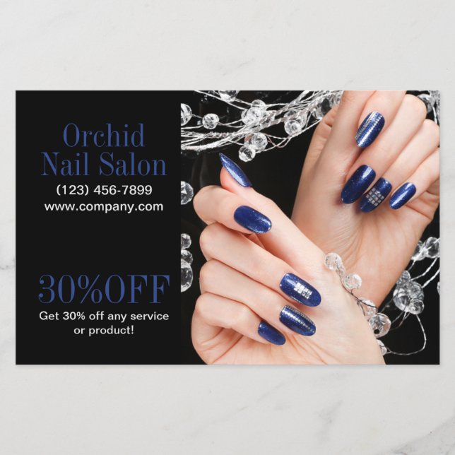 Trendy Aesthetician SPA Nail Salon Price Lists Flyer (Front)