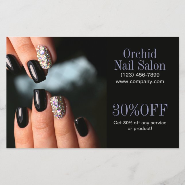 Trendy Aesthetician SPA Nail Salon Price Lists Flyer (Front)