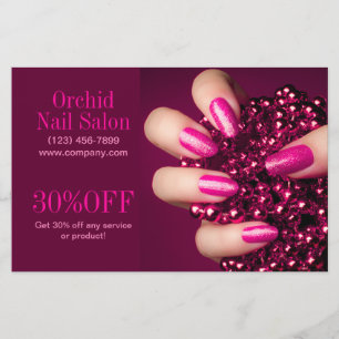 Trendy Aesthetician SPA Nail Salon Price Lists Flyer