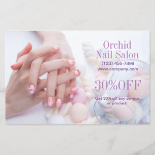Trendy Aesthetician SPA Nail Salon Price Lists Flyer