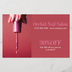 Trendy Aesthetician SPA Nail Salon Price Lists Flyer
