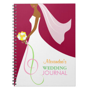 Trendy African American Bride's Wedding Journal