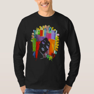 Trendy Afro Strong Melanin Queen With Natural Hair T-Shirt