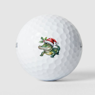Trendy Alligator-Crocodile Animal Christmas Golf Balls