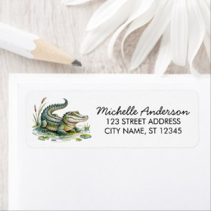 Trendy Alligator-Crocodile Animal Return Address