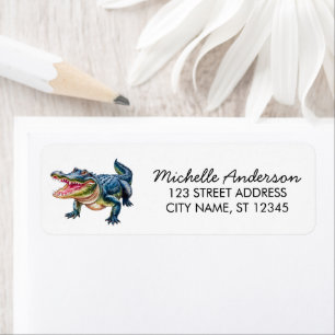 Trendy Alligator-Crocodile Animal Return Address