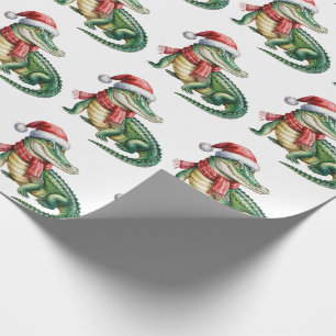 Trendy Alligators-Crocodiles Christmas Pattern Wrapping Paper