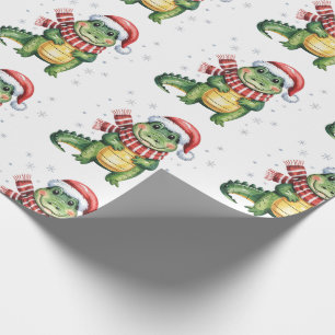 Trendy Alligators-Crocodiles Christmas Pattern Wrapping Paper