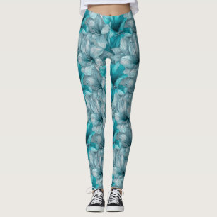 Trendy Amaryllis Flower Workout Active Leggings