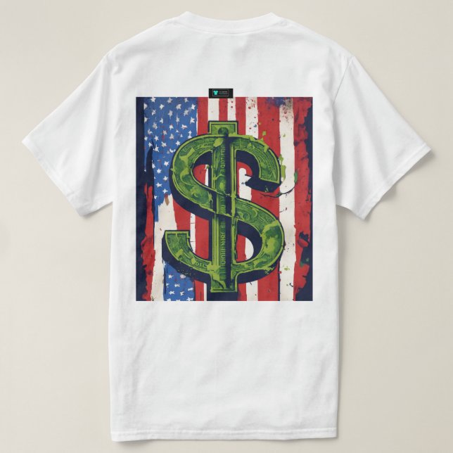 Trendy American Dollar T-Shirt Design (Design Back)