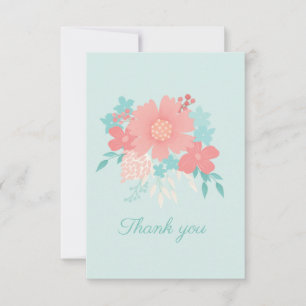 Trendy and beautiful floral design thank you card