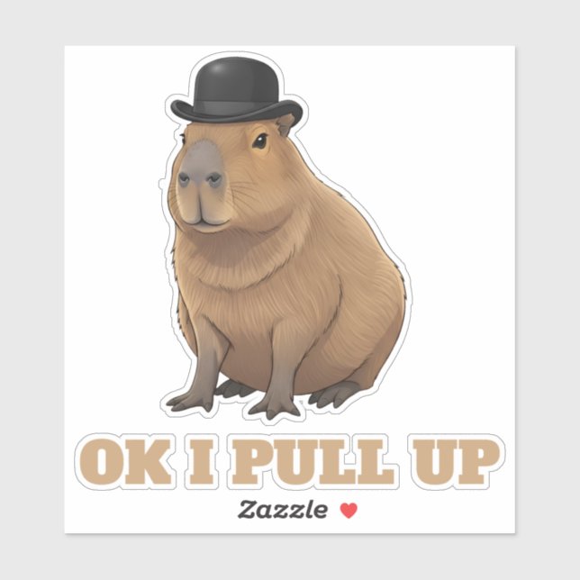 Trendy and funny Capybara meme design (Sheet)