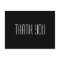Trendy and Inexpensive Black Thank You Postcard