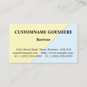 Trendy and Modern Barrister Business Card