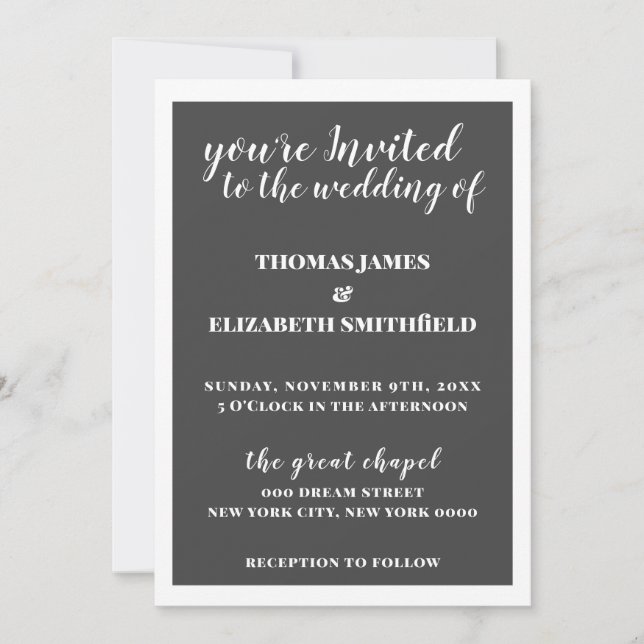 Trendy and Simple Invitation (Front)