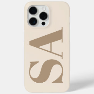 trendy Antique White with Monogram Case-Mate iPhone 15 Pro Max Case