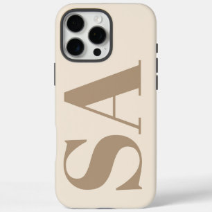 trendy Antique White with Monogram Case-Mate iPhone 16 Pro Max Case