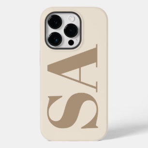 trendy Antique White with Monogram Case-Mate iPhone 14 Pro Case