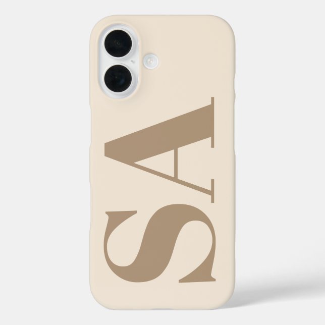 trendy Antique White with Monogram Case-Mate iPhone Case (Back)