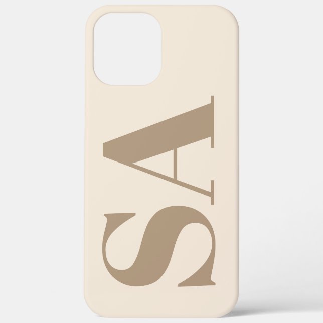trendy Antique White with Monogram Case-Mate iPhone Case (Back)