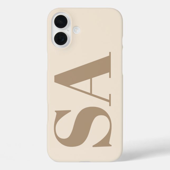 trendy Antique White with Monogram Case-Mate iPhone Case (Back)