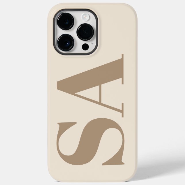 trendy Antique White with Monogram Case-Mate iPhone Case (Back)
