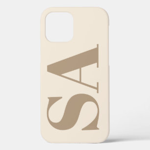 trendy Antique White with Monogram Case-Mate iPhone 12 Case