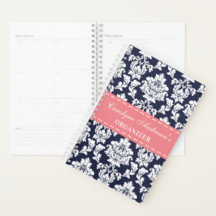 Trendy "Any Colour" Chic Floral Damask Planner