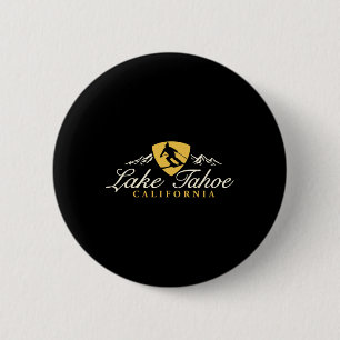 Trendy Apparel Lake Tahoe California Snow Mountain 6 Cm Round Badge