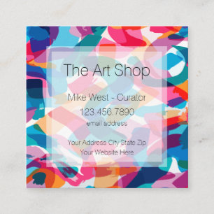 Trendy Art Gallery Business Cards