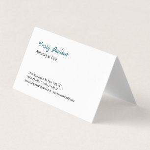 Trendy Attorney at Law Unique Special Business Card