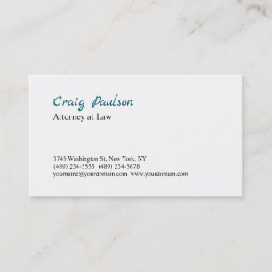 Trendy Attorney at Law Unique Special Business Card