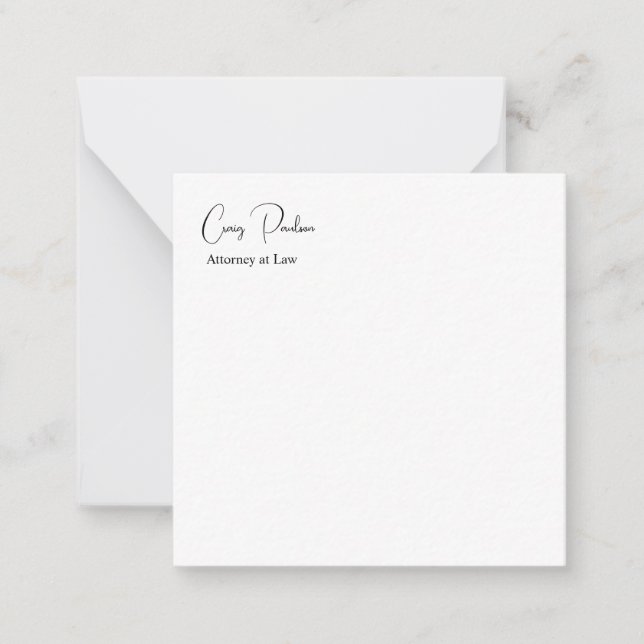 Trendy Attorney at Law Unique Special Card (Front)