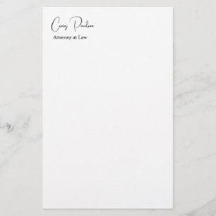 Trendy Attorney at Law Unique Special Stationery