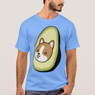 Trendy Avocado Pocket Dog Face T-Shirt