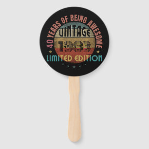 TRENDY AWESOME YEAR OF BIRTH BIRTHDAY GIFT HAND FAN