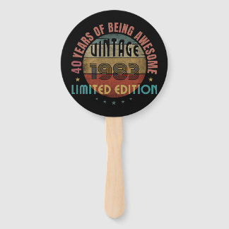 TRENDY AWESOME YEAR OF BIRTH BIRTHDAY GIFT HAND FAN