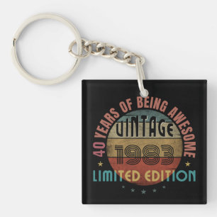 TRENDY AWESOME YEAR OF BIRTH BIRTHDAY GIFT KEY RING