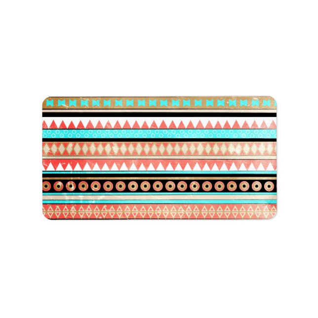 Trendy aztec label (Front)