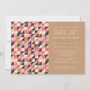 Trendy Aztec Triangles Couples Shower Party Invite