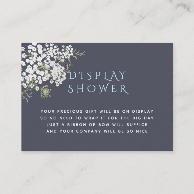 Trendy Baby's Breath Baby Shower Display Shower Enclosure Card (Front)