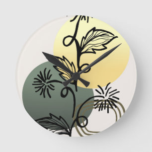 Trendy background design round clock