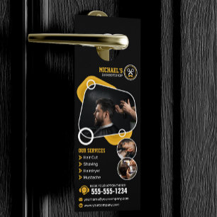 Trendy Barbershop Hair Styling Barber Shop Haircut Door Hanger