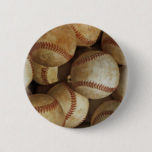 Trendy Baseball Artwork 6 Cm Round Badge