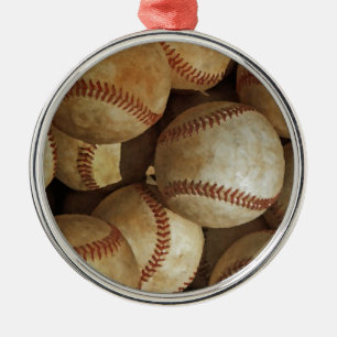 Trendy Baseball Artwork Metal Tree Decoration