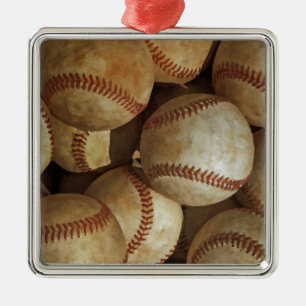 Trendy Baseball Artwork Metal Tree Decoration