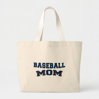 Trendy baseball mum large tote bag