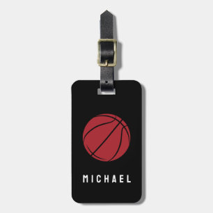 Trendy Basketball  Add Your Name  Personalised     Luggage Tag