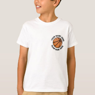 Trendy Basketball Add Your Name  Personalised  T-Shirt
